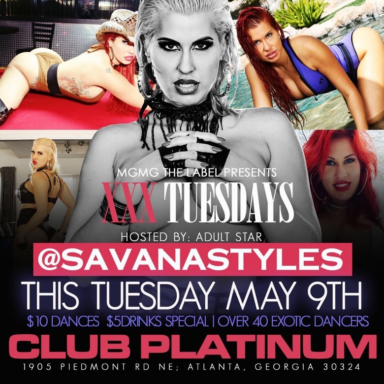 Hoest Xxx - Savana Styles to Host XXX Tuesdays at Club Platinum in Atlanta, GA | Candy. porn