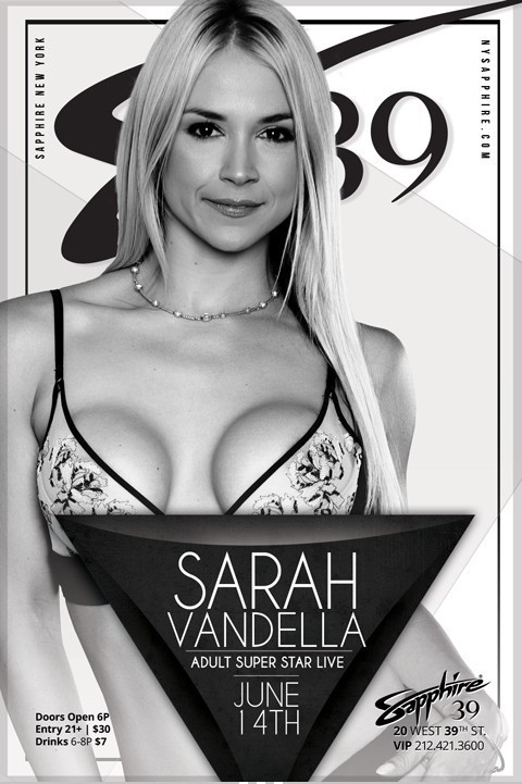 480px x 721px - Sarah Vandella Heads to the Big Apple to Feature at Sapphire 39 | Candy.porn