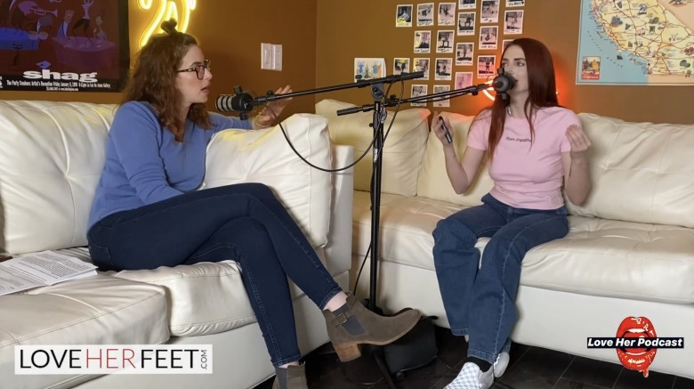 It's the Battle of the Redheads in the Latest Episode of Love Her Podcast:  Guest Aria Carson vs. Host/Comedian AimÃ©e Nicole Shreiber | Candy.porn