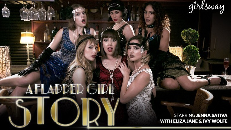 Flapper Porn - Jenna Sativa Time Travels to the Roaring '20s in Girlsway's ...